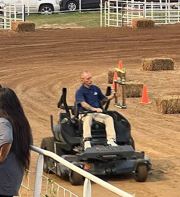 Winner Kevin Lewis takes a lap1