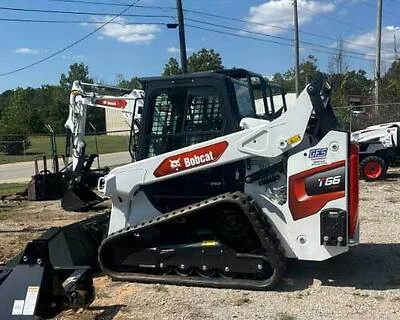 Bobcat T66 Compact Track Loader with Gold Package. AC/Heat with air ride seat. Vertical lift-2speed, 74” heavy duty bucket.