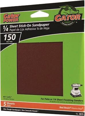 5‑Pack 150‑Grit Multi‑Surface Sandpaper Sheets – Premium Abrasive for Wood, Metal & Paint