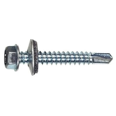 Hillman #12-14 Hex Washer-Head Self-Drilling Screws, Zinc-Plated, 20-Pack