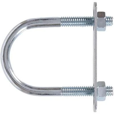 Heavy‑Duty Zinc‑Plated 3/8" U‑Bolt – 2" Leg Span, 3‑1/8" Thread Length