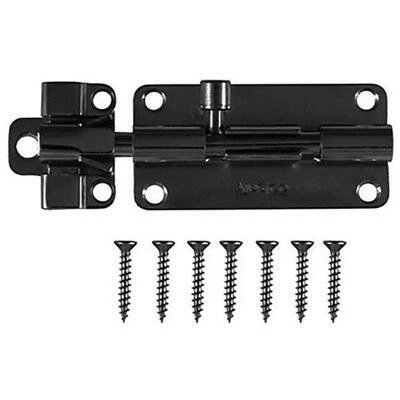 321084 4 Inch Black Zinc Barrel Bolt Lock For Security