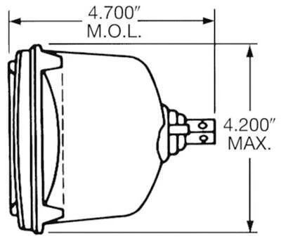 Brite Lite Sealed Beam Auto Head Lamp, H4656BL