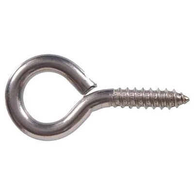 Hillman Stainless Steel Large Eye Screw Eye Bolt, Threaded Shank