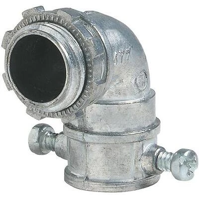 1/2 Inch Set Screw 90-degree Emt Conduit Connector - Model 90271