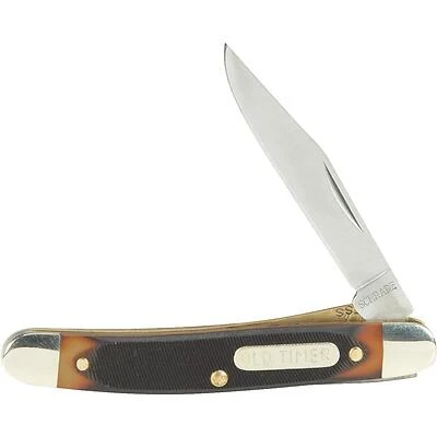 Schrade 18OT Old Timer Folding Pocket Knife, 2 In. Blade, Stainless Steel