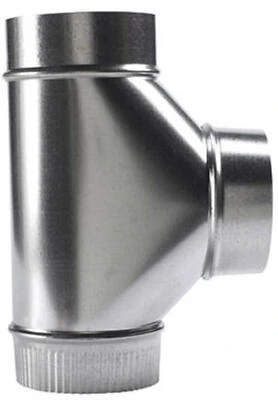 5 Inch 26 Gauge Galvanized Economy Stove Pipe Tee Fitting - Model 5-304-ez