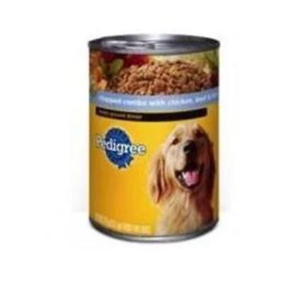 Meaty Ground Dinner Chopped Combo W/Chicken Beef & Liver Wet Dog Food 22 OZ CAN