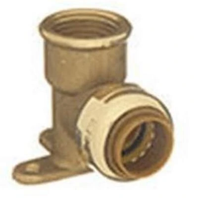 Lf813dr Pushfit Drop Elbow 1/2" X 1/2" Fnpt Lead Free Brass