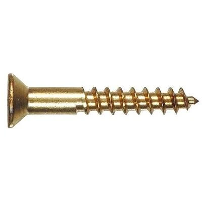 Hillman Brass Flat‑Head Phillips Wood Screws – 8 mm × 1‑in, 100‑Pack