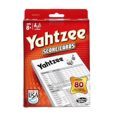 Yahtzee 80 Score Cards