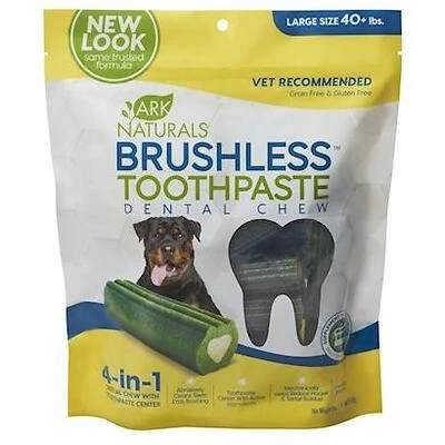 Dental Chews Brushless Toothpaste for Large Dogs, 18 oz.