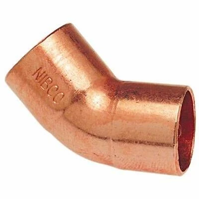 W 63044 1 Inch Copper 45 Degree Elbow Pipe Fitting