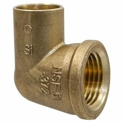 A 61507nl 1/2 In. Female Pipe Thread Copper 90 Degree Elbow