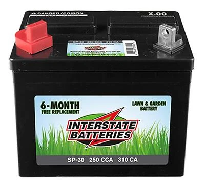 Interstate SP-30R 12V Lawn & Garden Battery, Lead-Acid, 7.75x5.16 In