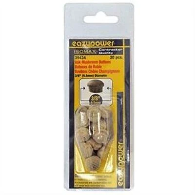 39434 0.38 in. Oak Mushroom Plug - 20 Pack