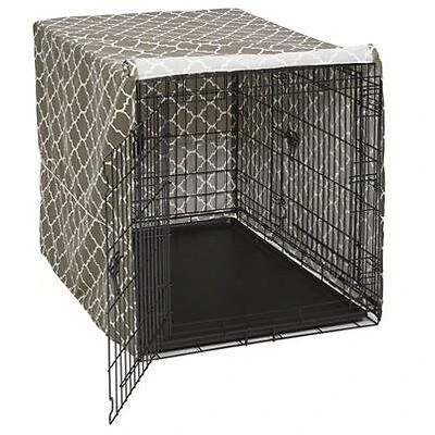 Defender Pet Crate Cover, Brown Geo Pattern, Fits 42-In. Dog Crates
