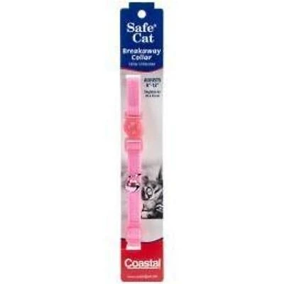 Coastal Pet Safe Cat 0.38 In. Adjustable Snag-proof Nylon Breakaway Collar - Pink