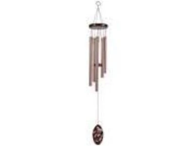 29 Inch Bronze Wind Chime With Butterfly Decoration