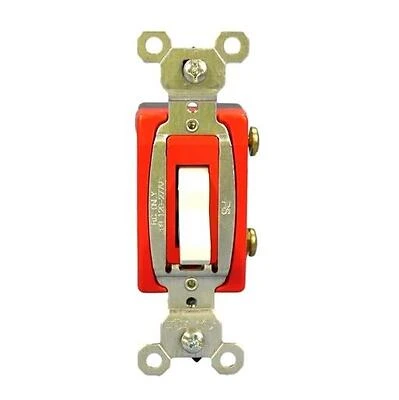 20a Single Pole Toggle Light Switch - White And Ivory Options