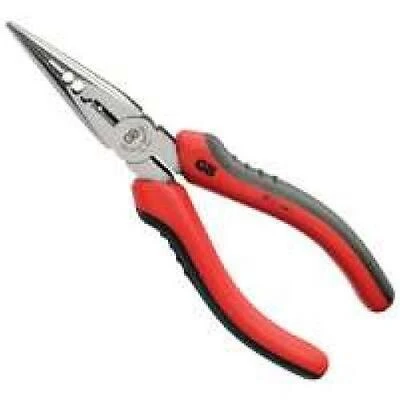 Gs-385 6-1/2-inch Long Nose Electrical Plier With Cutter And Crimper