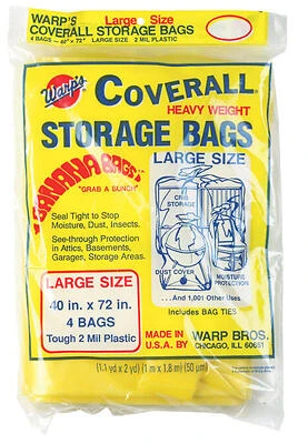 Yellow Heavy‑Duty 40×72‑in Plastic Storage Bag – Warp Banana Bag CB‑40