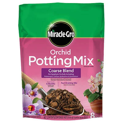 Miracle‑Gro Orchid Potting Mix – 8 Quart Premium Growing Medium