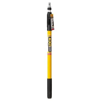 Purdy Power Lock Adjustable Extension Pole – 1‑5/16" Diameter, 2‑4 ft Reach, Aluminum/Fiberglass Build with Comfortable Rubber Grip