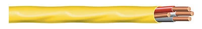 Southwire 12/3 Yellow Sheathed NM‑B Cable – 250 ft, PVC Insulated, Solid Copper Conductors