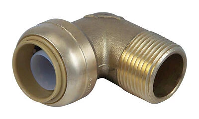 SharkBite 3/4‑in Brass Push‑to‑Connect Elbow, PTC to MNPT
