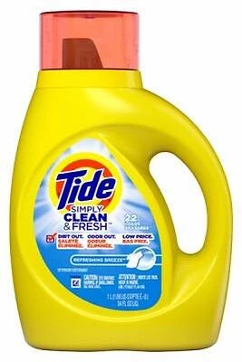 Tide Simply Clean & Fresh Liquid Laundry Detergent, Refreshing Breeze, 34 Fl Oz