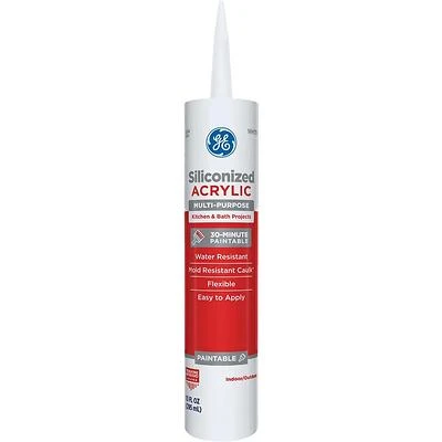 GE GE14209 White Kitchen & Bath Caulk – 24‑Hour Cure, 10.1 oz Cartridge