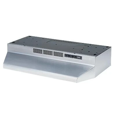Broan 4130SF 30‑Inch Stainless Steel Under‑Cabinet Non‑Ducted Range Hood – 2850 RPM Dual‑Speed Fan with Light