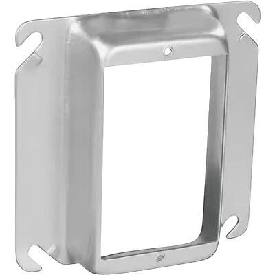 Southwire 4‑Inch Square Steel Device Ring – 1‑Gang, Galvanized Finish
