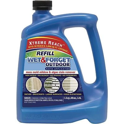 Wet & Forget Xtreme Reach Hose-End Stain Remover – 48 oz Outdoor Cleaner