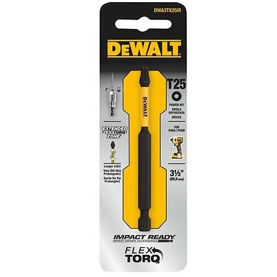 DeWalt Elite Series Torx T25 3.5‑Inch Steel Screwdriver Bit – Impact Rated