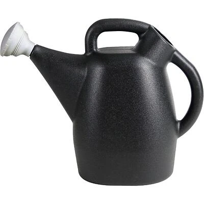 Eco‑Friendly 2‑Gal Black Plastic Watering Can – Leak‑Proof Tru‑Stream Nozzle