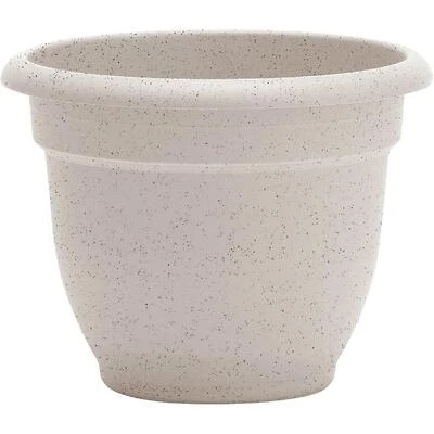 Bloem AP1282 Pebble Stone Plastic Planter, 13 In. Round, 10 In. Tall