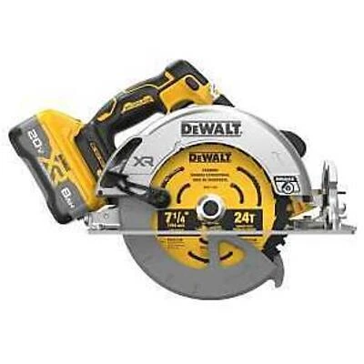 DEWALT 20V MAX XR Brushless 7‑1/4" Cordless Circular Saw with 8 Ah Battery