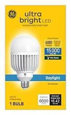 LED Ultra Bright Light Bulbs, Daylight, T27, Medium Base, 24 Watts