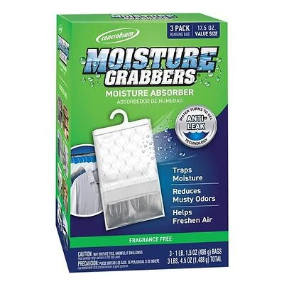 Concrobium Moisture Grabber Dehumidifying Powder – 17.5 oz Anti‑Spill Pack