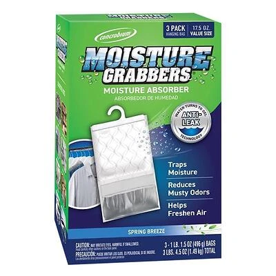 Concrobium Moisture Grabbers 17.5 oz Spring Breeze Powder – Anti‑Spill Moisture Absorber