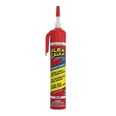 Flex Seal Flex Caulk US600WHT200 Silicone Sealant, White, 6.5 Oz Aerosol