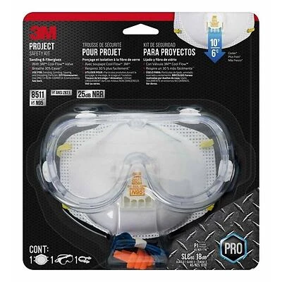 3M 93015-WZ6 Disposable Sanding & Fiberglass Respirator Kit, 3-Piece