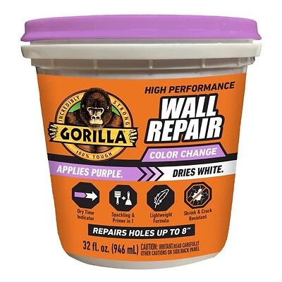Gorilla Premium Wall Patch Compound – Pink, 32‑oz Bucket