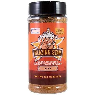 Blazing Star BZ00110-C Beef BBQ Rub, 12.1 oz Grill Seasoning