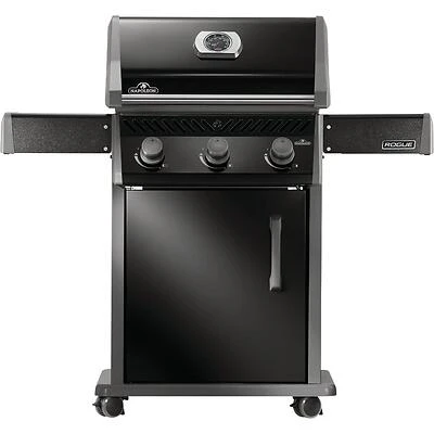 Napoleon Rogue 425 Natural Gas 3‑Burner Grill with Smoker – 42,000 BTU, Black