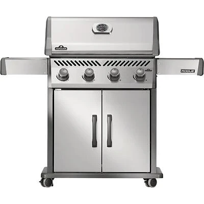 Napoleon Rogue 525 4‑Burner Natural Gas Grill – 48k BTU, Black with Smoker