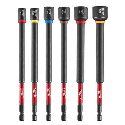 Milwaukee 49-66-4567 Steel Magnetic Nut Setter Set, 6-Inch, 6-Piece