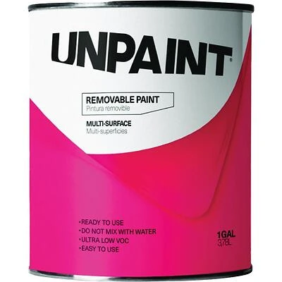 Removable Matte Interior Paint – Water‑Based, Clear Finish, 1‑Gal